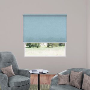 Sea Blue Plain Translucent Roller Blind