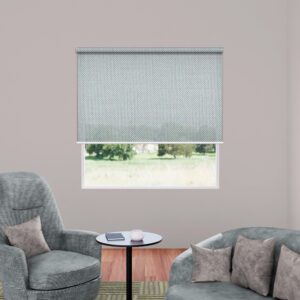 Sunscreen Horizon Grey White Translucent Roller Blind