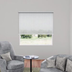 Sunscreen Horizon Silver White Translucent Roller Blind