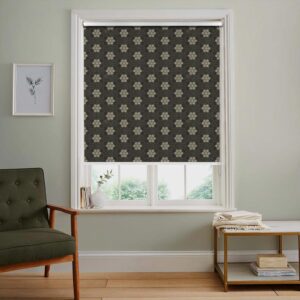 Taupe Geometric HoneyComb Design Blackout Roller Blinds