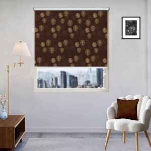 Sunrise Brown Design Blackout Roller Blind