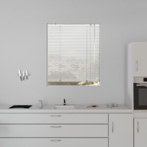 Metalic Silver Aluminium Venetian Blind (25 mm Slat)