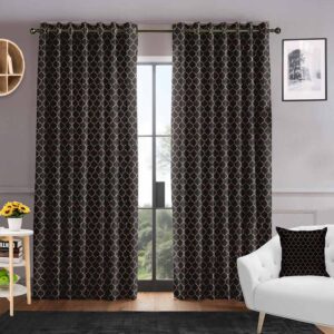 Black & Gold Honey Comb Curtains